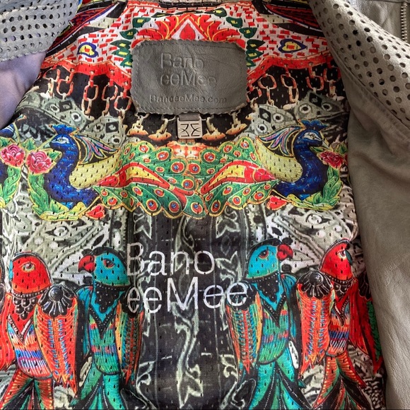 Bano eeMee Genuine Leather Biker Jacket - Picture 10 of 16